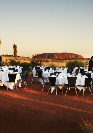 dinner tables outside